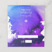 PixDezines Electric Paarse Waterverf Bar Mitzvah (Buitenkant ongevouwen)