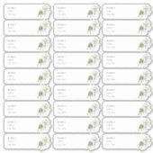 PixDezines Elegant Blauw Gom Gast Adres Label (Voorkant)