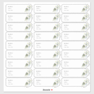 PixDezines Elegant Blue Gum Étiquette de adresse i