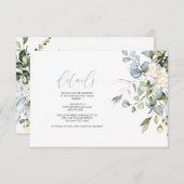 PixDezines Elegant Blue Gum Eucalyptus - GEGEVENS Kaart (Voorkant / Achterkant)