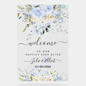 PixDezines Elegant Dusty Blue Gum Eucalyptus Acryl Bord (Voorkant)