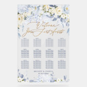 PixDezines élégant Dusty Blue Hyde Seating Chart (Recto)