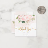 PixDezines Elegant H2 Bleek Blush roze rozen Notitiekaartje (Voorkant / Achterkant in situ)