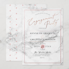 PixDezines Elegant Script, Marble+Faux Roos Gold Kaart