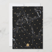 PixDezines Elegant Script, Zwart Marmer + Faux Gol Kaart (Achterkant)