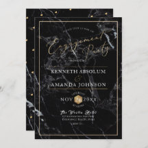 PixDezines Elegant Script, Zwart Marmer + Faux Gol
