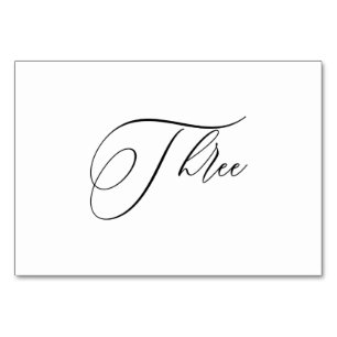 PixDezines Elegante Romantische Calligrafie Drie 3 Kaart