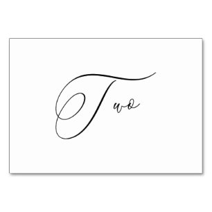 PixDezines Elegante Romantische Calligrafie Twee 2 Kaart