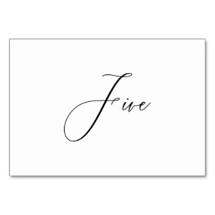 PixDezines Elegante Romantische Calligrafie Vijf 5 Kaart