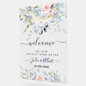 PixDezines Elegante Roze Blauwe Bloemen Acryl Bord (Hoek)