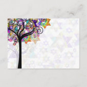 PixDezines Enclosures Tree of Life Bat Mitzvah Informatiekaartje (Achterkant)