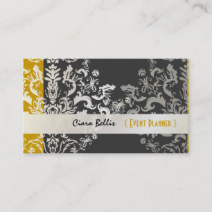 PixDezines Étienne Damask/diy kleuren Visitekaartje