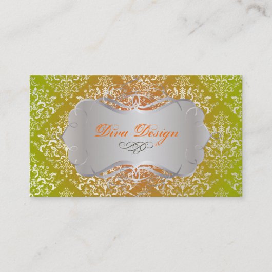 PixDezines Étienne Damask Visitekaartje (Voorkant)