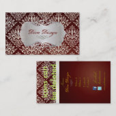 PixDezines Étienne Damask Visitekaartje (Voorkant / Achterkant)