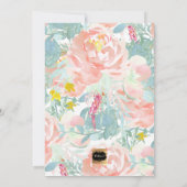 PixDezines Faire-part de naissance d'aquarelle flo (Dos)