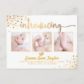 PixDezines Faire-part de naissance/Faux Gold (Devant)