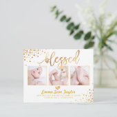 PixDezines Faire-part de naissance/Faux Gold (Debout devant)