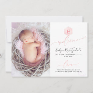 PixDezines Faire-part de naissance peigne, fille