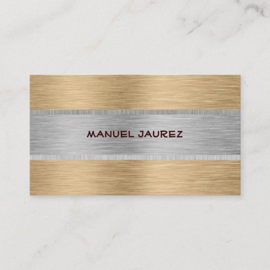 PixDezines faux brushe metal/diy fonts+kleuren Visitekaartje (Voorkant)