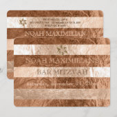 PixDezines faux foil/Silver Strees bar mitzvah Kaart (Voorkant / Achterkant)