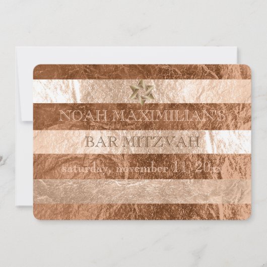 PixDezines faux foil/Silver Strees bar mitzvah Kaart (Voorkant)