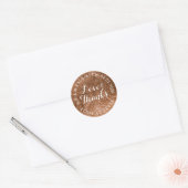 PixDezines FAUX FOLIE, KOPER Ronde Sticker (Envelop)