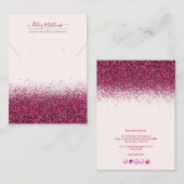 PixDezines Faux Glitter, Red Cherry Visitekaartje (Voorkant / Achterkant)