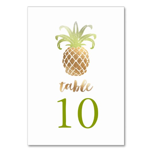PixDezines Faux Gold Ananas/Tafel Kaarten (Voorkant)