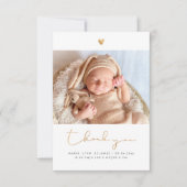 PixDezines Faux Gold Baby shower Bedankt (Voorkant)