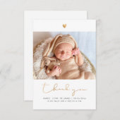 PixDezines Faux Gold Baby shower Bedankt (Voorkant / Achterkant)