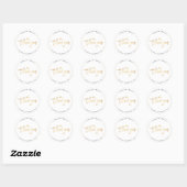 PixDezines Faux Gold Bedankt Ronde Sticker (Vel)