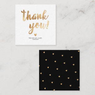 PixDezines Faux Gold Brusscript Dank u Nota C Notitiekaartje