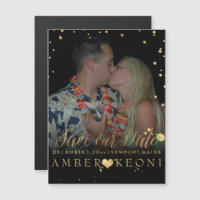 PixDezines Faux Gold Confetti/Heart/Opslagdatum
