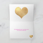 PixDezines Faux Gold Heart/DIY-bericht Kaart (Binnen)