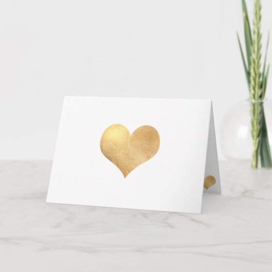 PixDezines Faux Gold Heart/DIY-bericht Kaart (Voorkant)