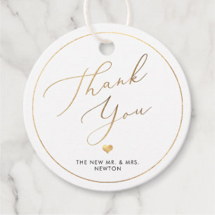PixDezines Faux Gold Luxe Kalligrafie Dank u Bedankjes Labels