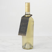 PixDezines Faux Gold Luxury Script Cheers Glitter Flessenhanger (Schuin)