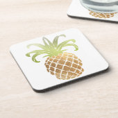 PixDezines Faux Gold Pineapple/DIY background Onderzetter (Linkerzijde)