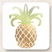 PixDezines Faux Gold Pineapple/DIY background Onderzetter (Voorkant)