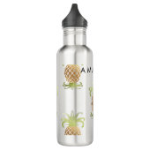 PixDezines Faux Gold Pineapples/DIY achtergrond Waterfles (Links)