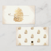 PixDezines Faux Gold Pinecone Cartes de Place (Devant / Derrière)