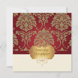 PixDezines faux gold/Silver Damask Kaart