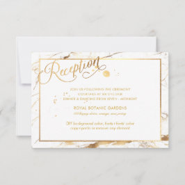 PixDezines Faux Gold Veins Marble Reception