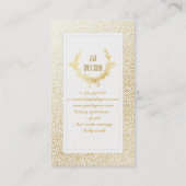 PixDezines faux gouden stippen/olijfkrans Visitekaartje (Achterkant)