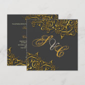 PixDezines faux goudzirls Kaart (Voorkant / Achterkant)