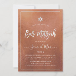 PixDezines Faux Koper + Platina Bat Mitzvah Kaart