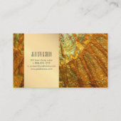 PixDezines Faux Metallic Gold Texture Visitekaartje (Achterkant)
