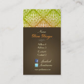 PixDezines Faux Pearl Étienne Damask Visitekaartje (Achterkant)