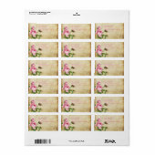 PixDezines faux perkament +  rozen Etiket (Full Sheet)