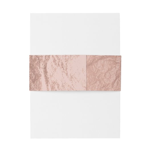 PixDezines Faux Roos Gold Foil Uitnodigingen Wikkel (Achterkant Voorbeeld)